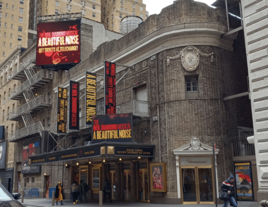 outside the broadhurst theatre for a beautiful noise: the neil diamond musical