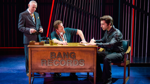 14_Tuck Milligan as _Tommy O_Rourke,_ Michael Accardo as _Bert Berns_ and Nick Fradiani as _Neil - Then_ in A Beautiful Noise_ The Neil Diamond Musical - Photo credit Jeremy Daniel