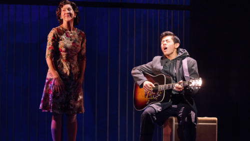 2.8_NoiseTour_4618 Kate A. Mulligan as _Rose Diamond_ and Spencer Donavan Jones as _Shilo Soloist_ in A Beautiful Noise_ The Neil Diamond Musical - Photo credit Jeremy Daniel